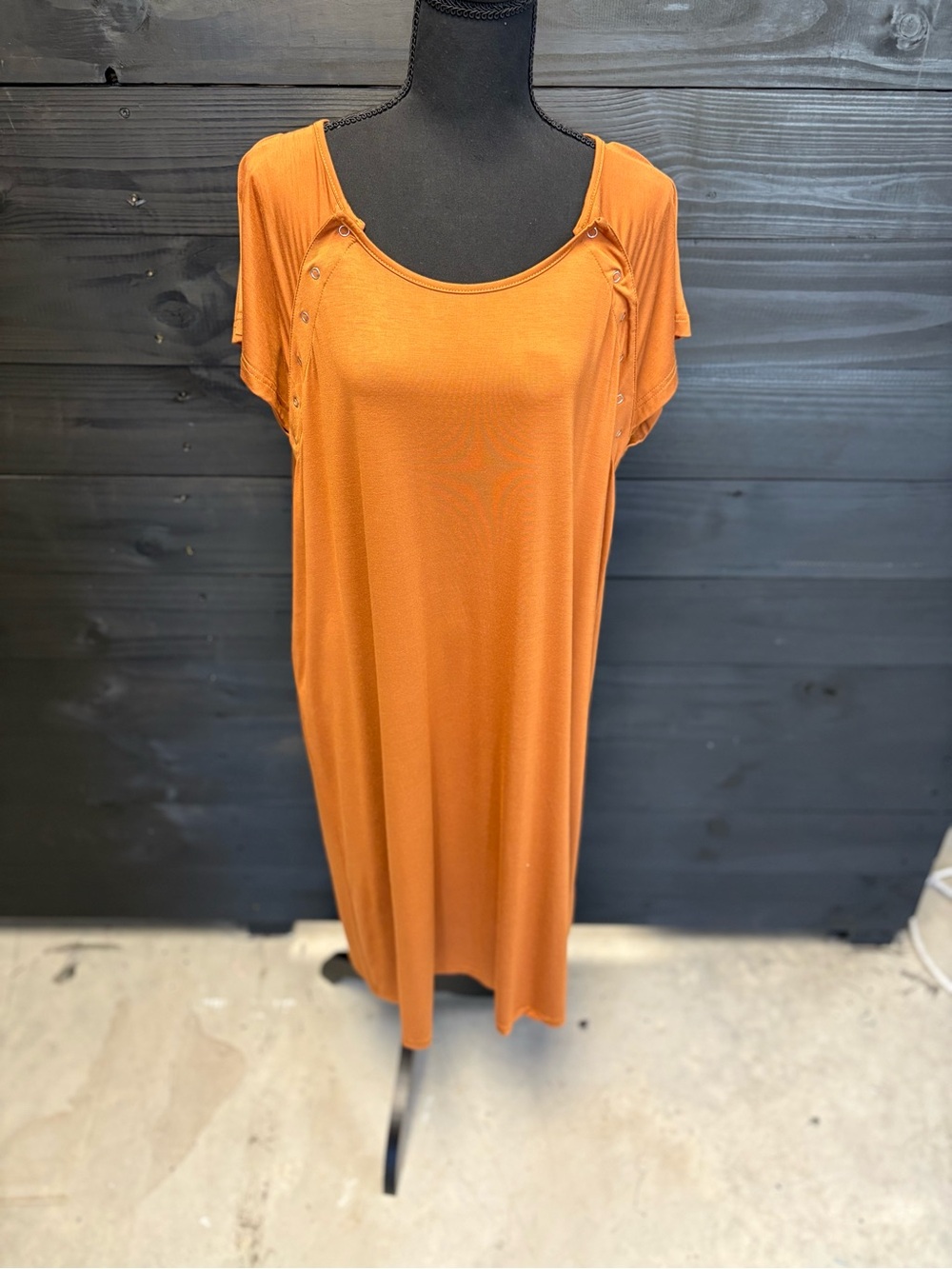 Saddle Orange Western Mommy Labor & Delivery/ Nursing Gown - Small/Mediun